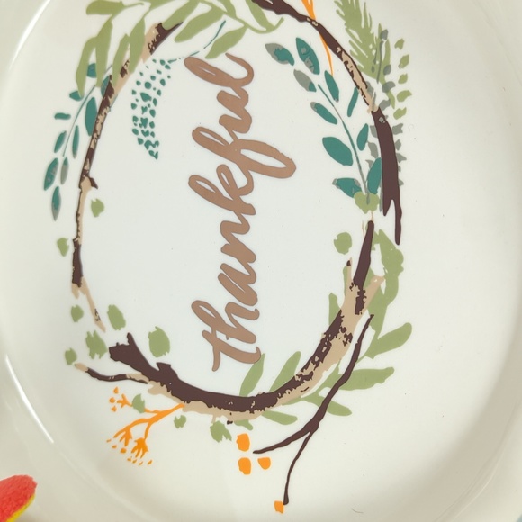 2 TY TURKEY "GOBBLE" THANKSGIVING BEANIE BABIES & THANKFUL PIE DISH - Picture 2 of 10